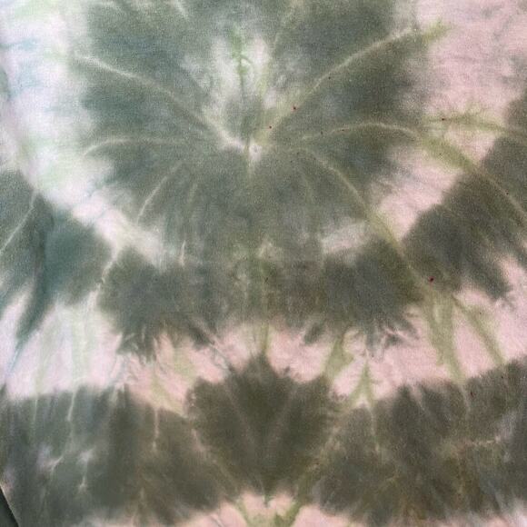 handmade tie dyed unisex tshirt v-neck L camo olive green - Picture 8 of 11